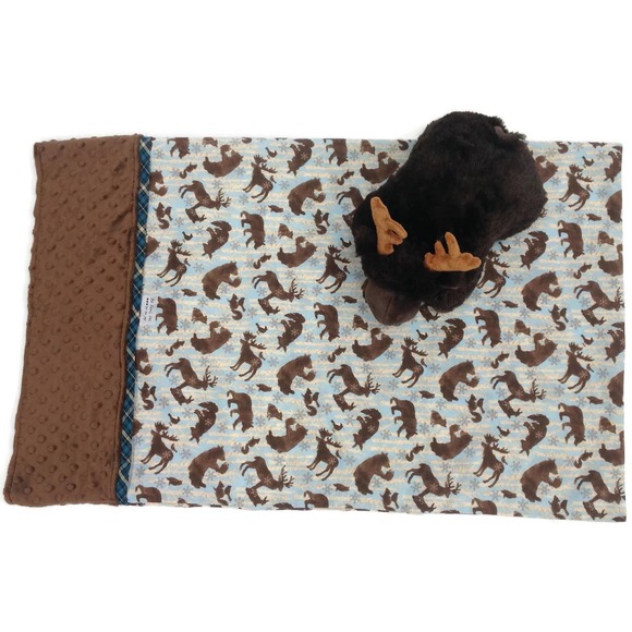 Novelty Moose Pillowcase Bundle: Forest Friends with Soft Plush Pillow Moose - Picture 2 of 7
